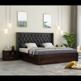 Trueliving Luxurious modern Light masterbed Laminated Finish & PU Finish 6Ft *6Ft *1Ft